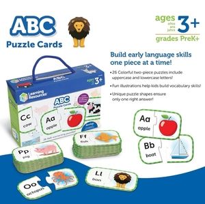 Learning Resources ABC Puzzle Cards, Kindergarten Readiness, Self Correcting Puz